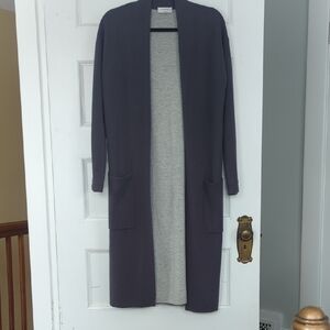 Aritzia Babaton Lance Open Front Cardigan - Charcoal and Grey